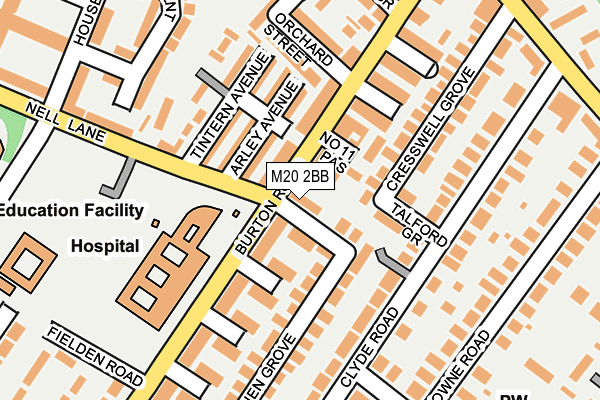 M20 2BB map - OS OpenMap – Local (Ordnance Survey) M20 2BB map - OS OpenMap – Local (Ordnance Survey)