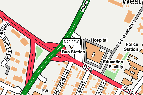 M20 2EW map - OS OpenMap – Local (Ordnance Survey) M20 2EW map - OS OpenMap – Local (Ordnance Survey)