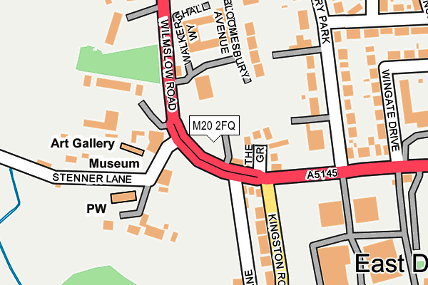 M20 2FQ map - OS OpenMap – Local (Ordnance Survey) M20 2FQ map - OS OpenMap – Local (Ordnance Survey)