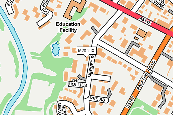 M20 2JX map - OS OpenMap – Local (Ordnance Survey)