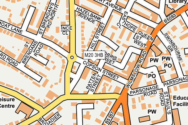 M20 3HB map - OS OpenMap – Local (Ordnance Survey) M20 3HB map - OS OpenMap – Local (Ordnance Survey)