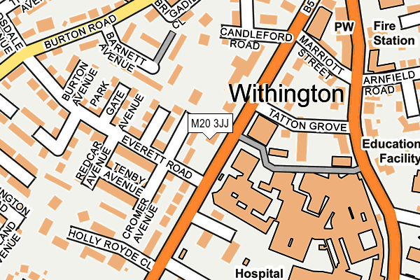 M20 3JJ map - OS OpenMap – Local (Ordnance Survey) M20 3JJ map - OS OpenMap – Local (Ordnance Survey)