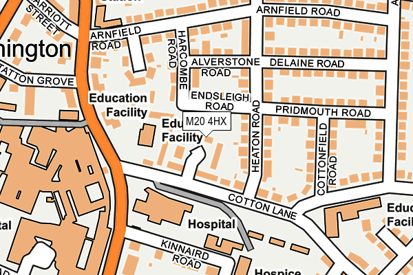 M20 4HX map - OS OpenMap – Local (Ordnance Survey) M20 4HX map - OS OpenMap – Local (Ordnance Survey)
