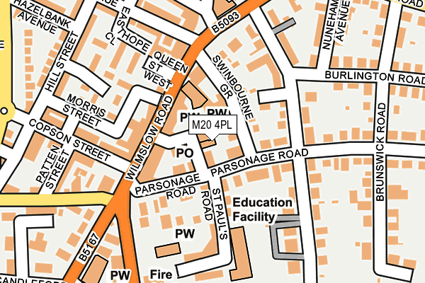 M20 4PL map - OS OpenMap – Local (Ordnance Survey) M20 4PL map - OS OpenMap – Local (Ordnance Survey)