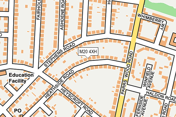 M20 4XH map - OS OpenMap – Local (Ordnance Survey) M20 4XH map - OS OpenMap – Local (Ordnance Survey)