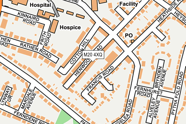 M20 4XQ map - OS OpenMap – Local (Ordnance Survey) M20 4XQ map - OS OpenMap – Local (Ordnance Survey)