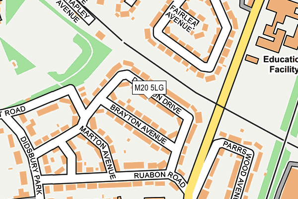 M20 5LG map - OS OpenMap – Local (Ordnance Survey) M20 5LG map - OS OpenMap – Local (Ordnance Survey)