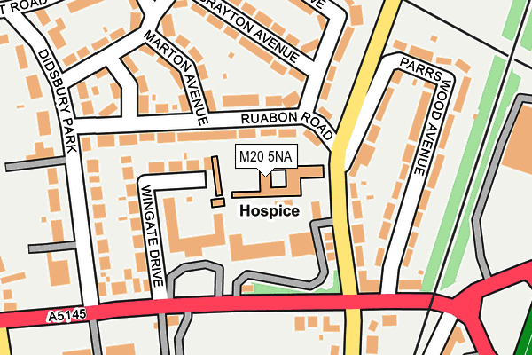 M20 5NA map - OS OpenMap – Local (Ordnance Survey) M20 5NA map - OS OpenMap – Local (Ordnance Survey)