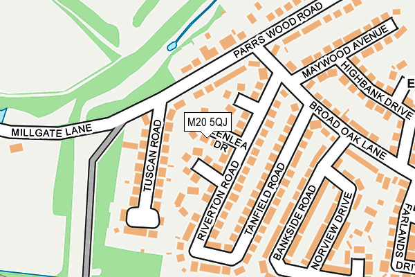 M20 5QJ map - OS OpenMap – Local (Ordnance Survey) M20 5QJ map - OS OpenMap – Local (Ordnance Survey)