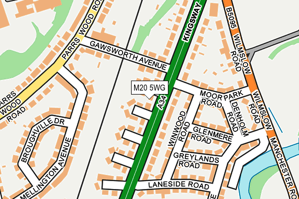 M20 5WG map - OS OpenMap – Local (Ordnance Survey) M20 5WG map - OS OpenMap – Local (Ordnance Survey)