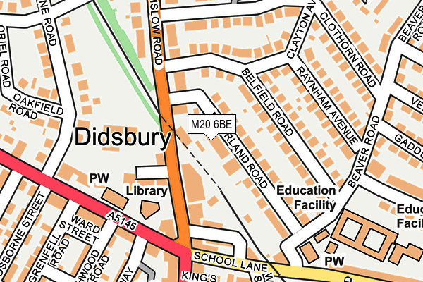 M20 6BE map - OS OpenMap – Local (Ordnance Survey) M20 6BE map - OS OpenMap – Local (Ordnance Survey)