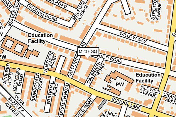 M20 6GQ map - OS OpenMap – Local (Ordnance Survey) M20 6GQ map - OS OpenMap – Local (Ordnance Survey)