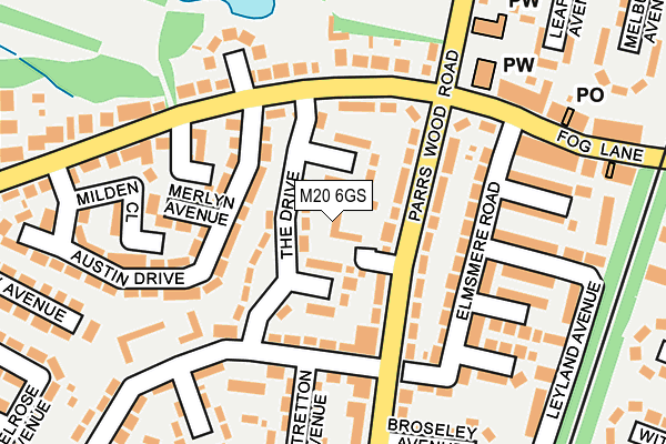 M20 6GS map - OS OpenMap – Local (Ordnance Survey) M20 6GS map - OS OpenMap – Local (Ordnance Survey)