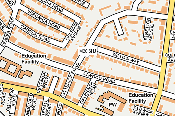 M20 6HJ map - OS OpenMap – Local (Ordnance Survey) M20 6HJ map - OS OpenMap – Local (Ordnance Survey)