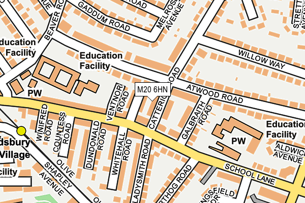 M20 6HN map - OS OpenMap – Local (Ordnance Survey) M20 6HN map - OS OpenMap – Local (Ordnance Survey)