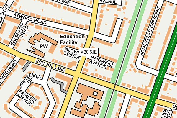 M20 6JE map - OS OpenMap – Local (Ordnance Survey) M20 6JE map - OS OpenMap – Local (Ordnance Survey)