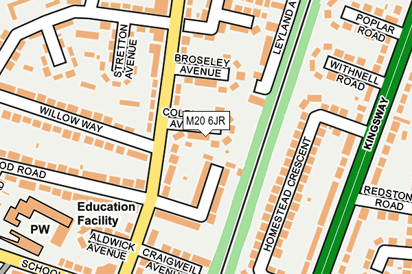 M20 6JR map - OS OpenMap – Local (Ordnance Survey) M20 6JR map - OS OpenMap – Local (Ordnance Survey)