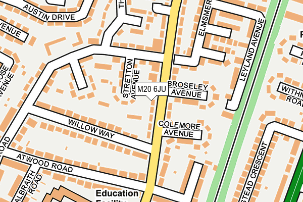M20 6JU map - OS OpenMap – Local (Ordnance Survey) M20 6JU map - OS OpenMap – Local (Ordnance Survey)