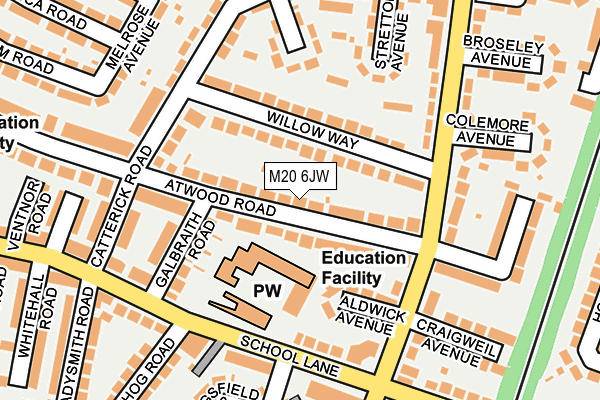M20 6JW map - OS OpenMap – Local (Ordnance Survey) M20 6JW map - OS OpenMap – Local (Ordnance Survey)