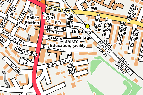 M20 6PQ map - OS OpenMap – Local (Ordnance Survey) M20 6PQ map - OS OpenMap – Local (Ordnance Survey)