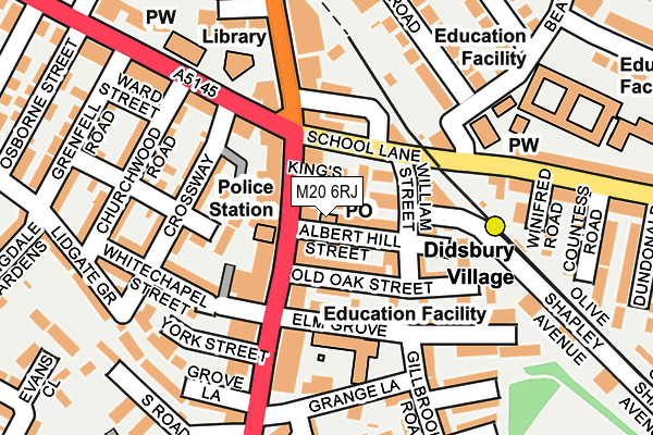 M20 6RJ map - OS OpenMap – Local (Ordnance Survey) M20 6RJ map - OS OpenMap – Local (Ordnance Survey)