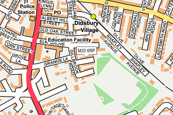 M20 6RP map - OS OpenMap – Local (Ordnance Survey)