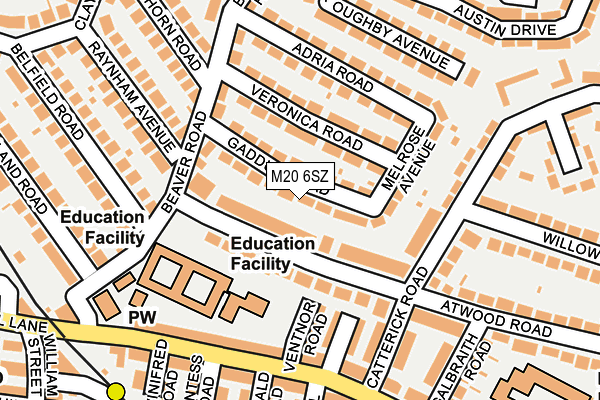 M20 6SZ map - OS OpenMap – Local (Ordnance Survey) M20 6SZ map - OS OpenMap – Local (Ordnance Survey)