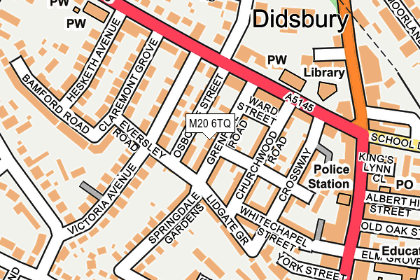 M20 6TQ map - OS OpenMap – Local (Ordnance Survey) M20 6TQ map - OS OpenMap – Local (Ordnance Survey)