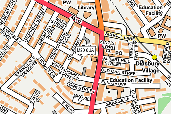 M20 6UA map - OS OpenMap – Local (Ordnance Survey) M20 6UA map - OS OpenMap – Local (Ordnance Survey)
