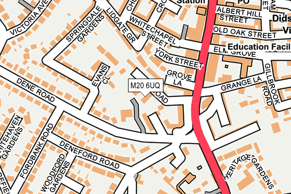 M20 6UQ map - OS OpenMap – Local (Ordnance Survey) M20 6UQ map - OS OpenMap – Local (Ordnance Survey)