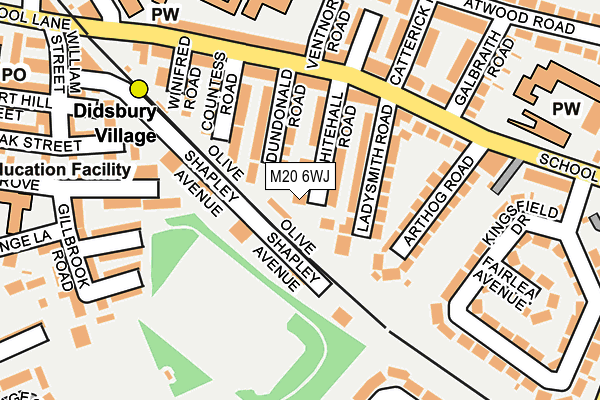 M20 6WJ map - OS OpenMap – Local (Ordnance Survey) M20 6WJ map - OS OpenMap – Local (Ordnance Survey)