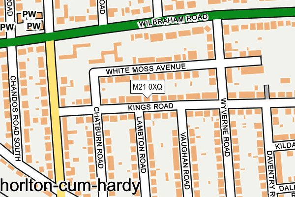 M21 0XQ map - OS OpenMap – Local (Ordnance Survey) M21 0XQ map - OS OpenMap – Local (Ordnance Survey)