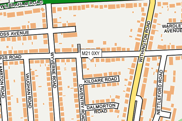M21 0XY map - OS OpenMap – Local (Ordnance Survey) M21 0XY map - OS OpenMap – Local (Ordnance Survey)