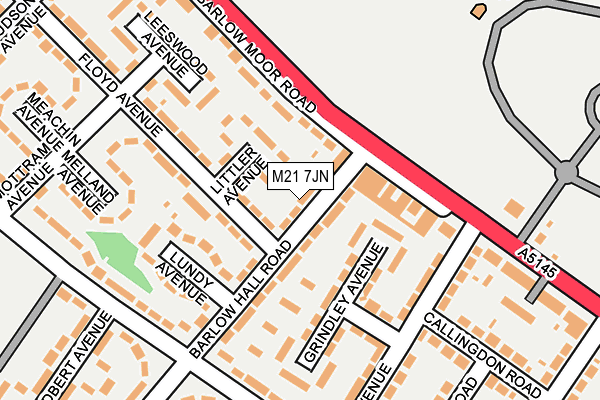 M21 7JN map - OS OpenMap – Local (Ordnance Survey) M21 7JN map - OS OpenMap – Local (Ordnance Survey)