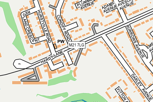 M21 7LG map - OS OpenMap – Local (Ordnance Survey) M21 7LG map - OS OpenMap – Local (Ordnance Survey)