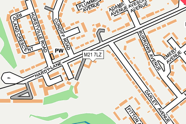 M21 7LZ map - OS OpenMap – Local (Ordnance Survey) M21 7LZ map - OS OpenMap – Local (Ordnance Survey)