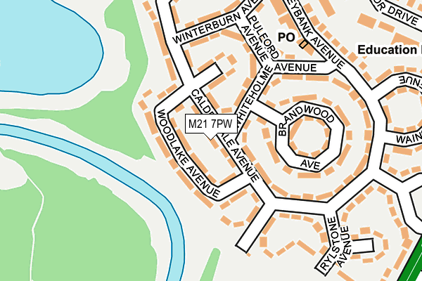 M21 7PW map - OS OpenMap – Local (Ordnance Survey) M21 7PW map - OS OpenMap – Local (Ordnance Survey)