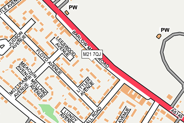 M21 7QJ map - OS OpenMap – Local (Ordnance Survey) M21 7QJ map - OS OpenMap – Local (Ordnance Survey)