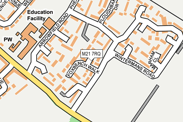 M21 7RQ map - OS OpenMap – Local (Ordnance Survey)