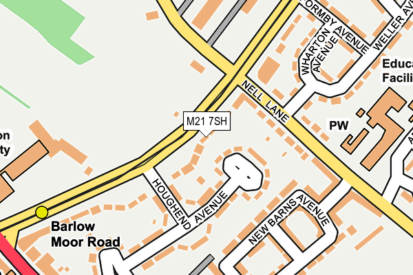 M21 7SH map - OS OpenMap – Local (Ordnance Survey) M21 7SH map - OS OpenMap – Local (Ordnance Survey)