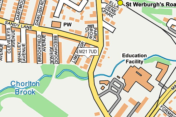 M21 7UD map - OS OpenMap – Local (Ordnance Survey) M21 7UD map - OS OpenMap – Local (Ordnance Survey)