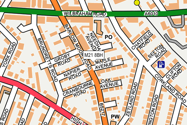 M21 8BH map - OS OpenMap – Local (Ordnance Survey) M21 8BH map - OS OpenMap – Local (Ordnance Survey)