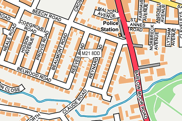 M21 8DD map - OS OpenMap – Local (Ordnance Survey) M21 8DD map - OS OpenMap – Local (Ordnance Survey)