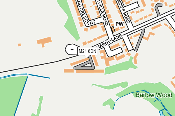 M21 8DN map - OS OpenMap – Local (Ordnance Survey) M21 8DN map - OS OpenMap – Local (Ordnance Survey)