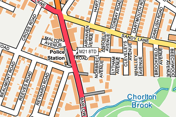 M21 8TD map - OS OpenMap – Local (Ordnance Survey) M21 8TD map - OS OpenMap – Local (Ordnance Survey)