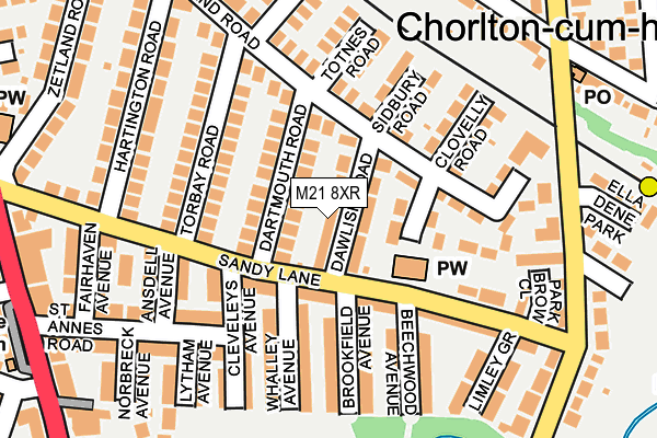M21 8XR map - OS OpenMap – Local (Ordnance Survey) M21 8XR map - OS OpenMap – Local (Ordnance Survey)