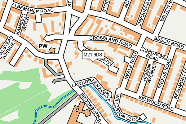 M21 9DS map - OS OpenMap – Local (Ordnance Survey) M21 9DS map - OS OpenMap – Local (Ordnance Survey)