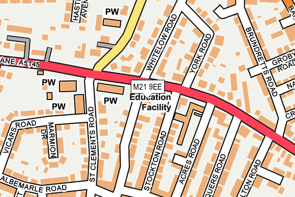M21 9EE map - OS OpenMap – Local (Ordnance Survey) M21 9EE map - OS OpenMap – Local (Ordnance Survey)