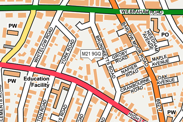 M21 9GQ map - OS OpenMap – Local (Ordnance Survey) M21 9GQ map - OS OpenMap – Local (Ordnance Survey)