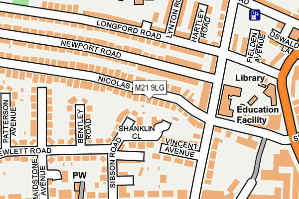 M21 9LG map - OS OpenMap – Local (Ordnance Survey) M21 9LG map - OS OpenMap – Local (Ordnance Survey)